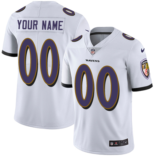 Women's Baltimore Ravens ACTIVE PLAYER Custom White Vapor Untouchable Limited Football Jersey(Run Small)